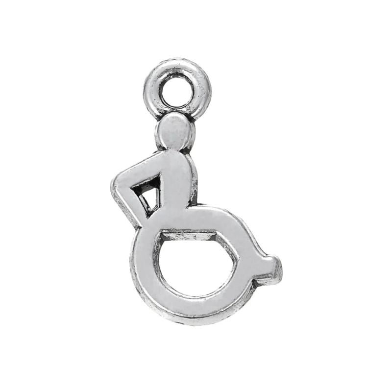 Medical Wheelchair Charm DIY Pendant 30pcs