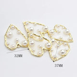 6pcs Heart Charms for Jewelry Making Bulk Nickel