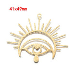6Pcs Celestial Moon Sun Star Charms All Seeing Eye Pendant Diy