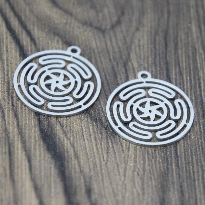 5pcs Wheel of Hecate Charm Pendant 28x25mm
