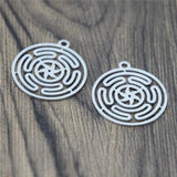 5pcs Wheel of Hecate Charm Pendant 28x25mm