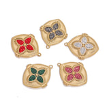 3pcs Boho Retro Zircon Leaf Charms Dangles Pendants DIY Jewelry Making