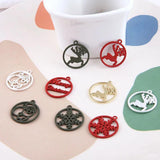 5pcs Christmas Charm Reindeer Snowflakes Santa Letters Charms DIY Jewelry Making