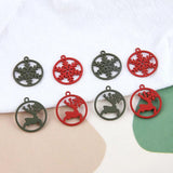 5pcs Christmas Charm Reindeer Snowflakes Santa Letters Charms DIY Jewelry Making