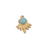5pcs Turquoise Stone Boho Charm Pendants for DIY Jewelry