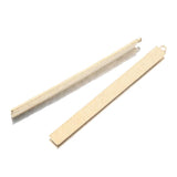 10Pcs Brass Textured Rectangular Bar Charms for Jewelry Making