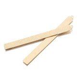 10Pcs Brass Textured Rectangular Bar Charms for Jewelry Making