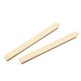 10Pcs Brass Textured Rectangular Bar Charms for Jewelry Making