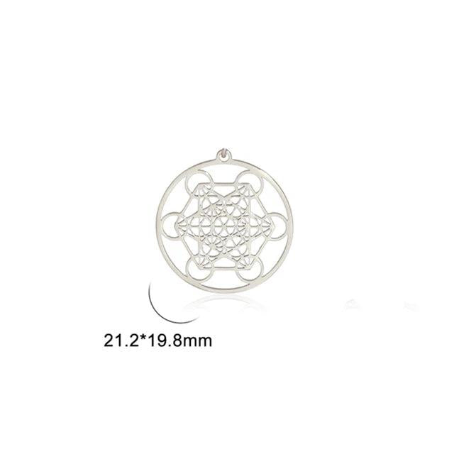 5pcs Metatron Cube Charms for Jewelry Making Pendant