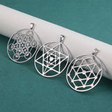 5pcs Metatron Cube Charms for Jewelry Making Pendant