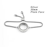 30mm Twist Locket Bracelet Stainless Steel Floating Charms Locket