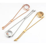 30mm Twist Locket Bracelet Stainless Steel Floating Charms Locket