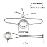 30mm Twist Locket Bracelet Stainless Steel Floating Charms Locket