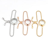 30mm Twist Locket Bracelet Stainless Steel Floating Charms Locket