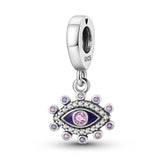 Lucky Pink Evil Eye Dangle Charm for Bracelet Necklace Pendant Beads