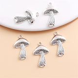 36pcs Vintage Mushroom Rabbit Charms for Pendant Necklace Jewelry Making
