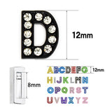 50pcs Slide Letter Charms Crystals Beads for DIY Bracelets Necklace Key Chain
