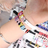 50pcs Slide Letter Charms Crystals Beads for DIY Bracelets Necklace Key Chain