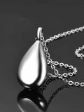 Stainless Steel Teardrop Urn Necklace for Ashes