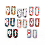 Acetate Tortoise Shell D-Shaped Earring Charms 40mm