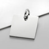 10pcs Stainless Steel Square Charms Pendants 12*15.5mm