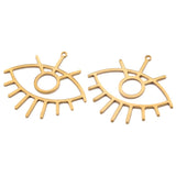 10pcs Raw Brass Eye Charms Findings Pendants Diy For Necklace Bracelet
