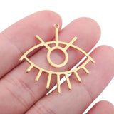 10pcs Raw Brass Eye Charms Findings Pendants Diy For Necklace Bracelet