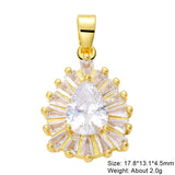 3Pcs CZ Heart Drop Star Charms for DIY Jewelry Making