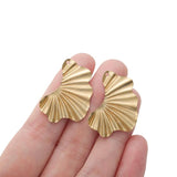 10pcs Brass Abstract Circle Geometric Flower Pendants for Earrings