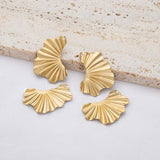 10pcs Brass Abstract Circle Geometric Flower Pendants for Earrings