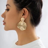 10pcs Brass Abstract Circle Geometric Flower Pendants for Earrings