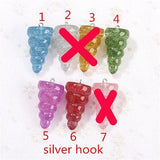 10pcs Rainbow Glitter Unicorn Horn Charms 36*17mm DIY Necklace Pendant Keychain