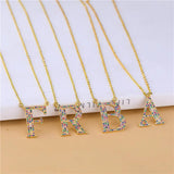 18K Rainbow Zircon Initial Charms for DIY Pendant Name Jewelry Making