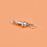 S925 Thai Silver Bear Pendant Jewelry DIY Material Bag