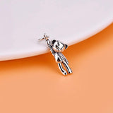 S925 Thai Silver Bear Pendant Jewelry DIY Material Bag