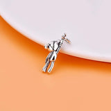 S925 Thai Silver Bear Pendant Jewelry DIY Material Bag