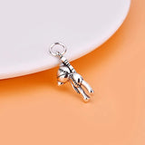 S925 Thai Silver Bear Pendant Jewelry DIY Material Bag