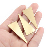 10pcs Raw Brass Triangle Earring Charms for DIY Jewelry Making