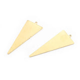 10pcs Raw Brass Triangle Earring Charms for DIY Jewelry Making