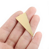 10pcs Raw Brass Triangle Earring Charms for DIY Jewelry Making