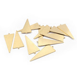 10pcs Raw Brass Triangle Earring Charms for DIY Jewelry Making