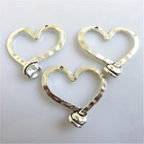 10pcs Heart Shaped Charm Pandant for Jewelry Making DIY