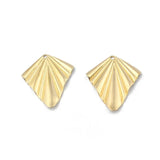 Raw Brass Pleated Leaves Charms Metal Leaf Charms Pendant for DIY Earrings