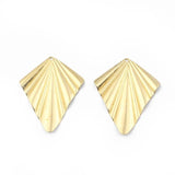 Raw Brass Pleated Leaves Charms Metal Leaf Charms Pendant for DIY Earrings