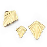 Raw Brass Pleated Leaves Charms Metal Leaf Charms Pendant for DIY Earrings