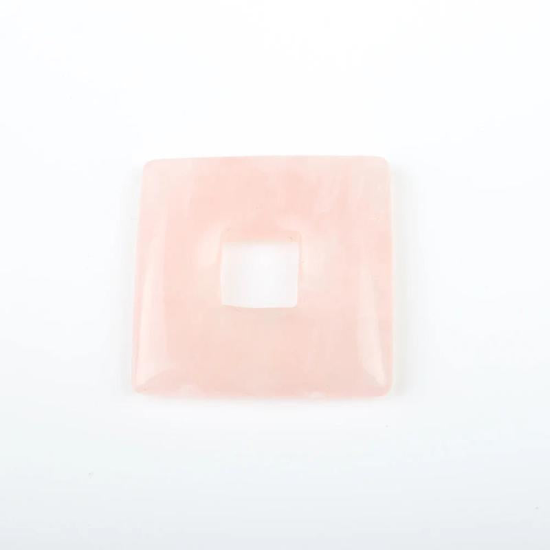 2pcs Natural Stone Square Center Hole Pendant Star Jewelry Making DIY