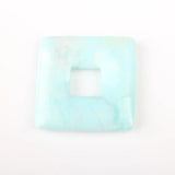 2pcs Natural Stone Square Center Hole Pendant Star Jewelry Making DIY