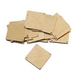 10pcs Raw Brass Square Stamping Blanks Charms For DIY Jewelry