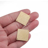10pcs Raw Brass Square Stamping Blanks Charms For DIY Jewelry
