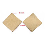 10pcs Raw Brass Square Stamping Blanks Charms For DIY Jewelry
